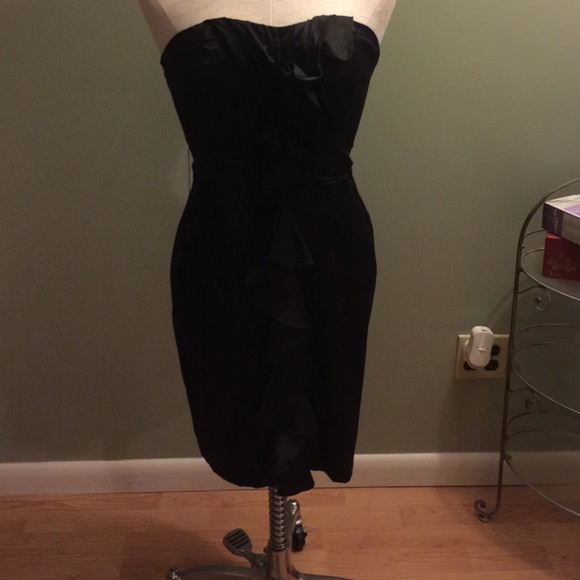 Black strapless dress