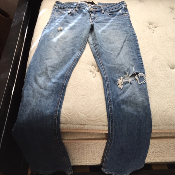 Slightly destroyed jeans