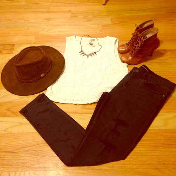 100% Leather Structured Boho Hat!