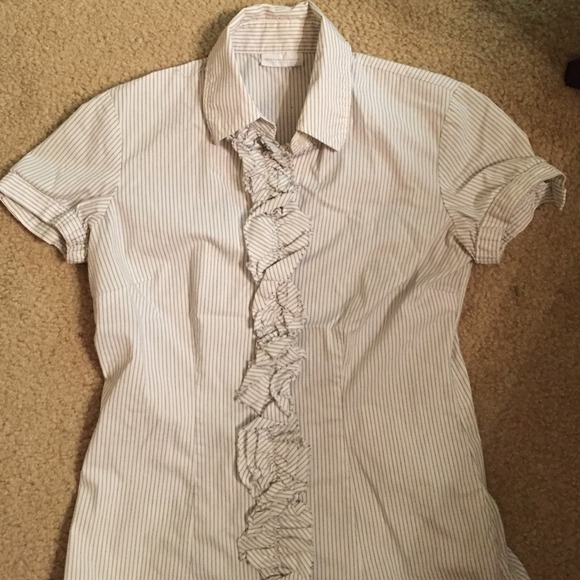 New York & Company Dress Shirt Top XS