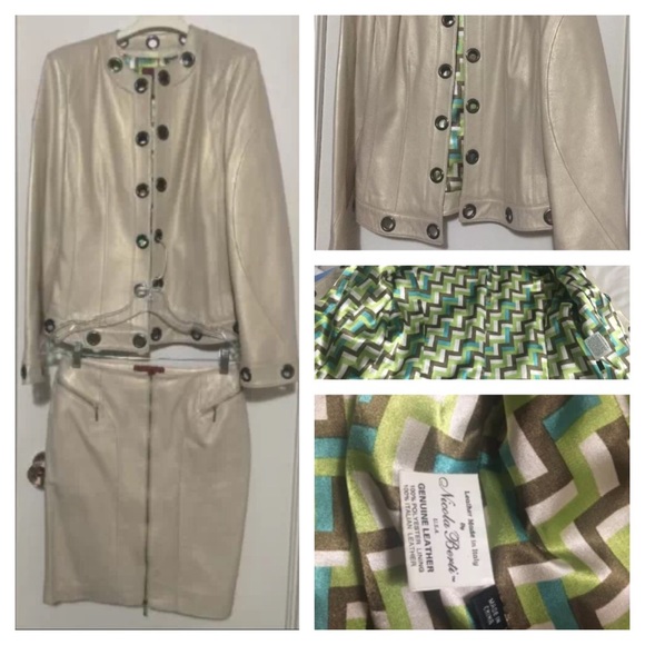 STUNNING😍Nicola Berti Leather Dress Suit - Picture 1 of 4