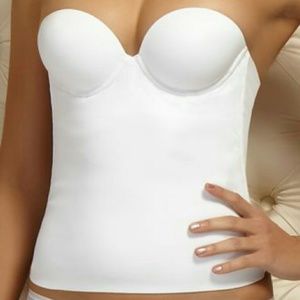 Under garment push up bra corset in nude color