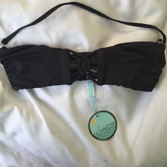 Frankie's bikinis black Mary Jane top