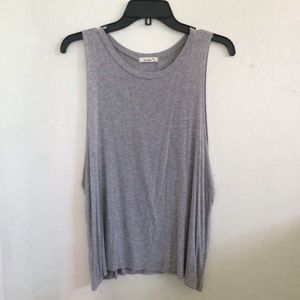 Gray muscle tee