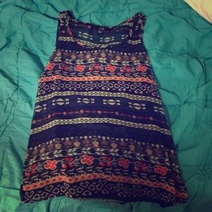 Sheer patterned tank top
