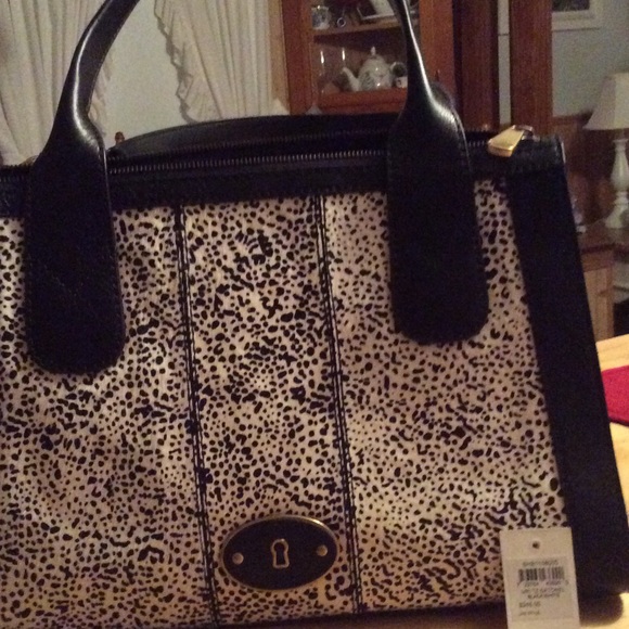 Genuine Fossil Leather and Calf Hair Purse
