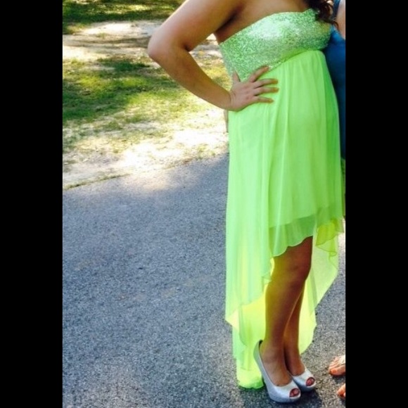 High-Low Green Dress!