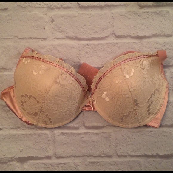 Dusty rose and cream with lace bra 38DD