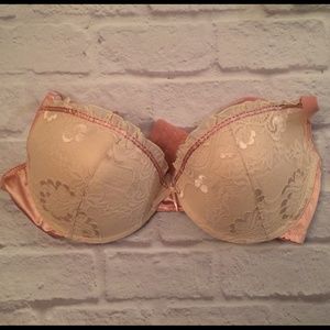 Dusty rose and cream with lace bra 38DD