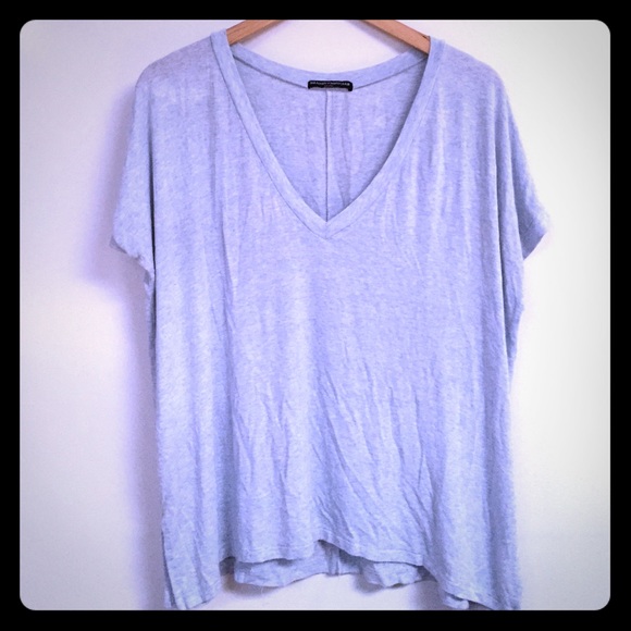 NWOT Heathered Blue Brandy Melville v-neck shirt
