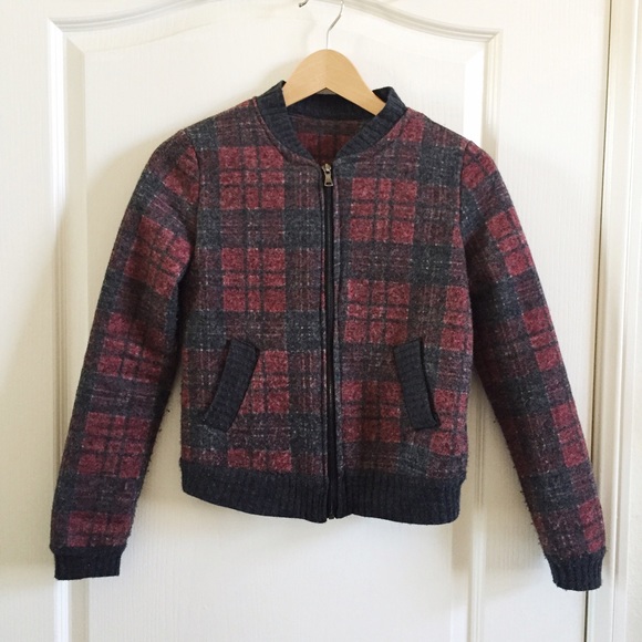 Plaid Bomber Jacket