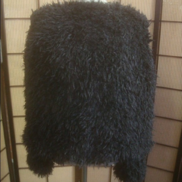 Black and White Stripe Reversible Faux Fur Jacket - Picture 3 of 3