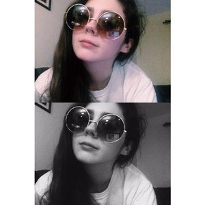 Oversized Gold & Brown Hippie Sunglasses