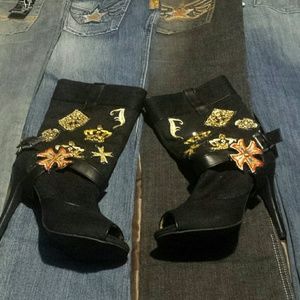 NEW Dollhouse peep toe boots