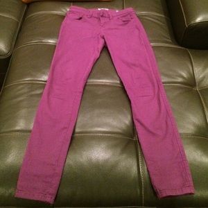 Guess purple super skinny jeans size 26