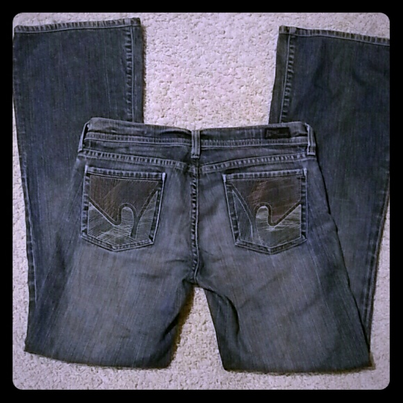 Multi color stitching, citizens of humanity flare