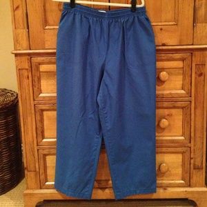 Royal blue  pants Side pockets drawstring waist