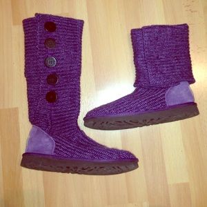 Blackberry Wine knit uggs