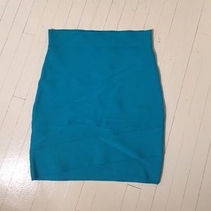 BCBGMaxazria Teal Bandage Skirt NWT