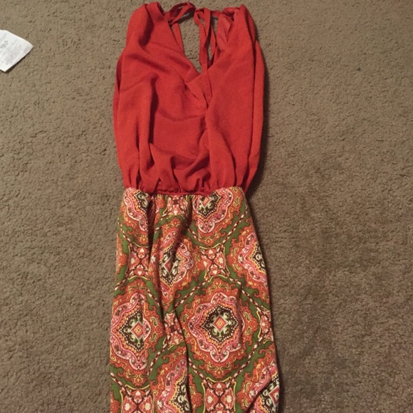 burnt orange dress