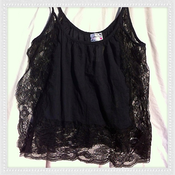 Free People Black Lace Tank - Picture 2 of 2