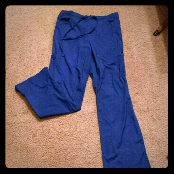 Royal blue scrub  bottoms.