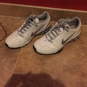 White leather Nike running /nursing shoe