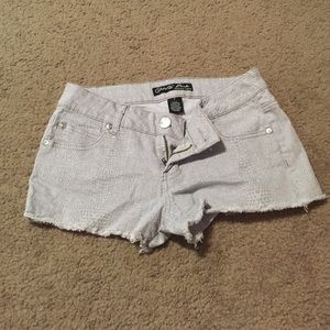 pattern Jean shorts