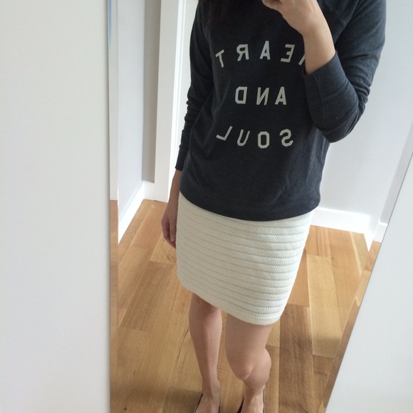 Madewell Dresses & Skirts - Madewell cream knit mini skirt