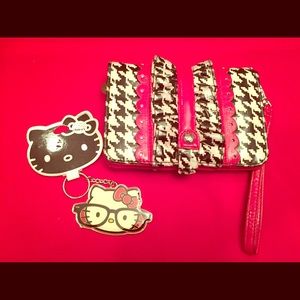 Red, black, and white Vera Bradley Frill wallet
