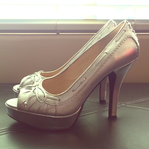 Michael Kors metallic leather heels