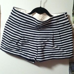 J.Crew pleated striped nautical shorts