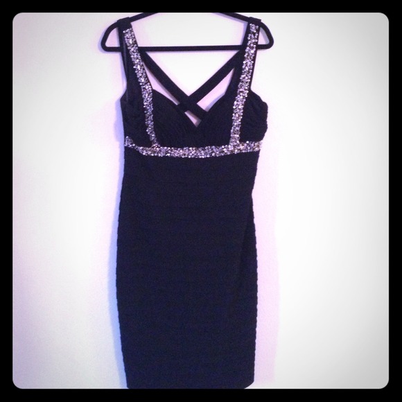 Betsy & Adam Shutter Pleat Jersey Sheath Dress