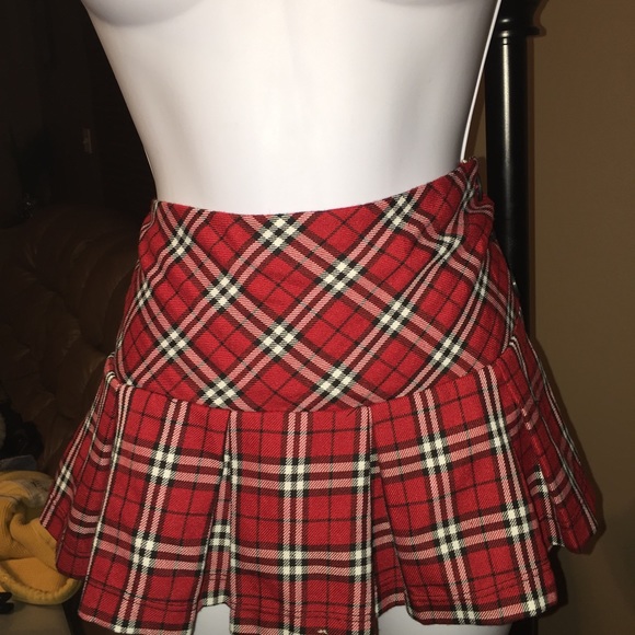Plaid school girl skirt