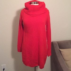 Blood orange/red sweater dress
