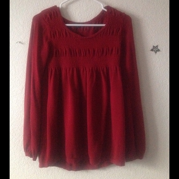 Tops - 💥Flash Sale💥Red Babydoll Blouse