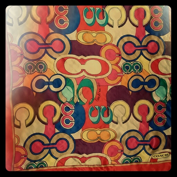 Coach Poppy pop C silk scarf