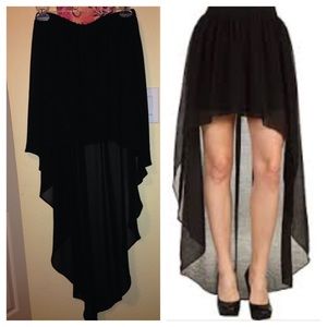 Forever 21 Black high low skirt