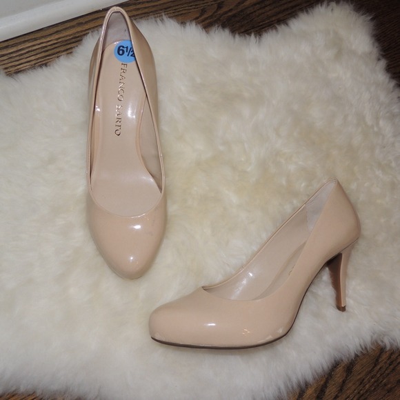 Franco Sarto Nude Platform Heels