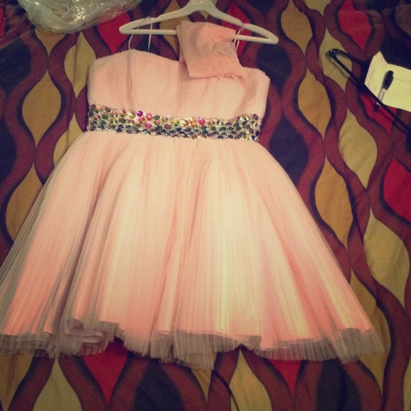 Light pink homecoming/prom dress