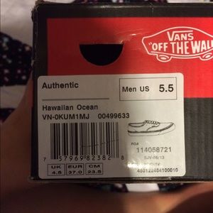 Hawaiian Ocean Blue Vans!