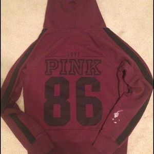 Maroon Victoria Secret sweatshirt