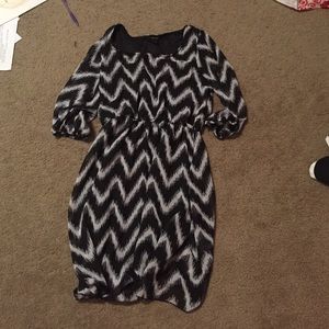 black and white dress