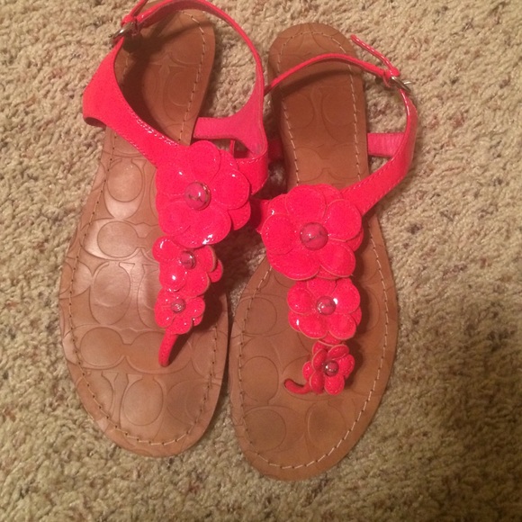 Coach flower sandals