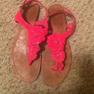 Coach flower sandals