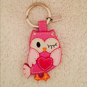 Authentic Coach owl keychain.