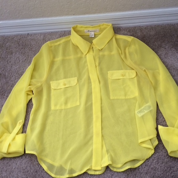 Yellow silky shirt - Picture 2 of 2