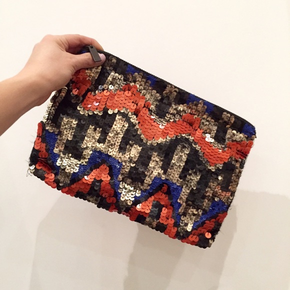 Zara sequin clutch