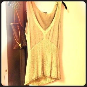 Metallic Zac Posen Tank
