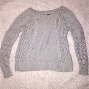 American Eagle baby blue cable knit sweater